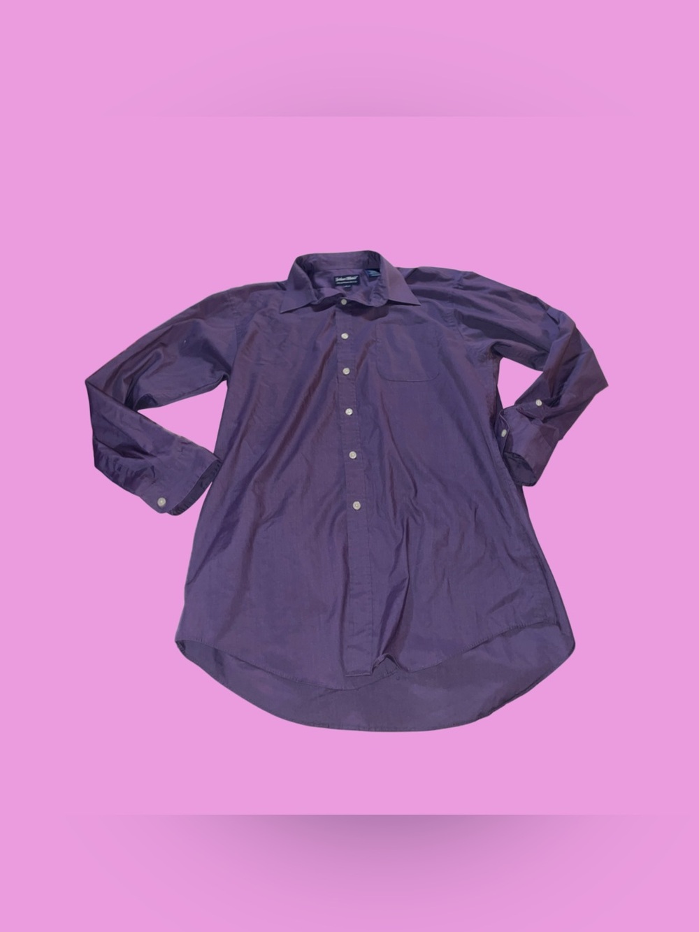 Purple button up shirt dress.